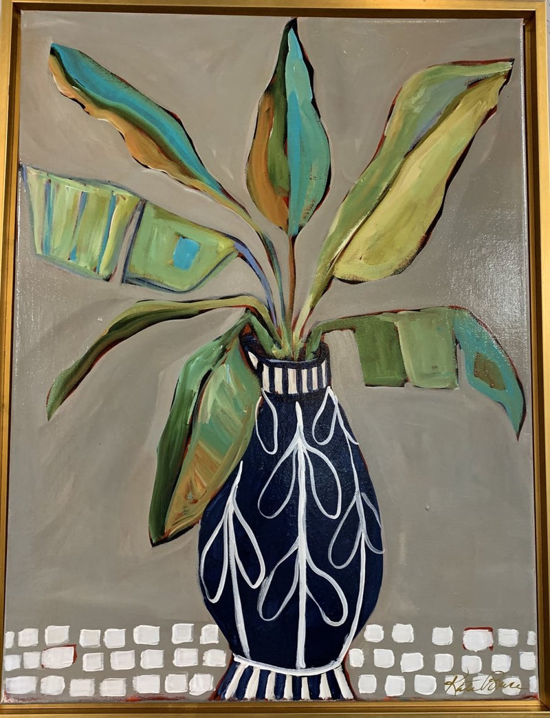 18x24 framed  Kate Bruce acrylic botanical painting
