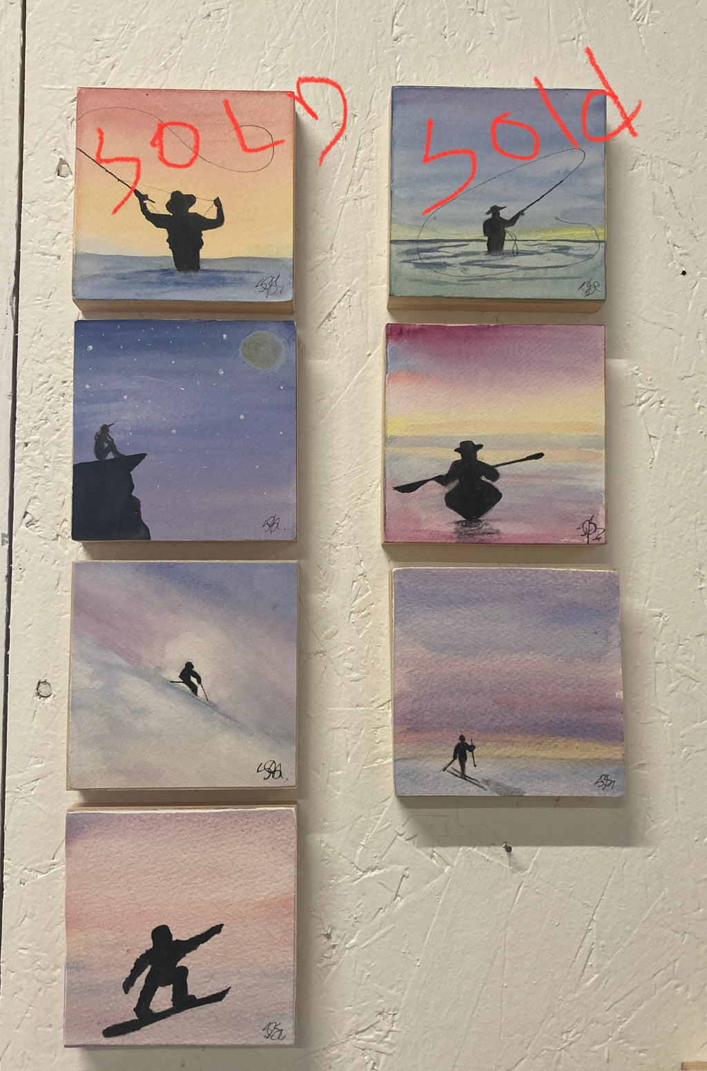 Outdoor Jam watercolor minis