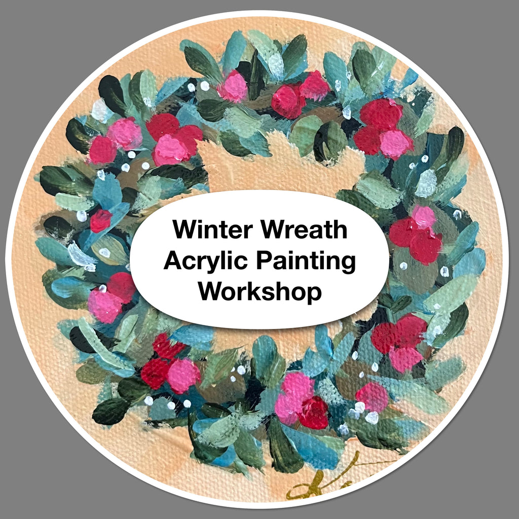 Winter Wreath Acrylic Painting Workshop