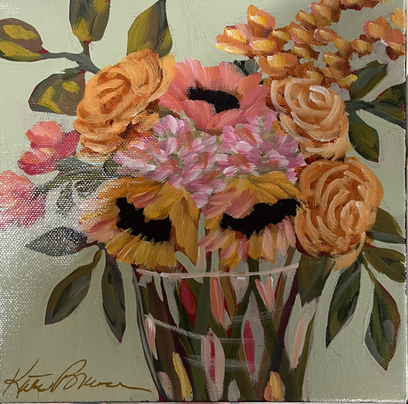 8x8 Cheery Bouquet original acrylic painting by Kate Bruce