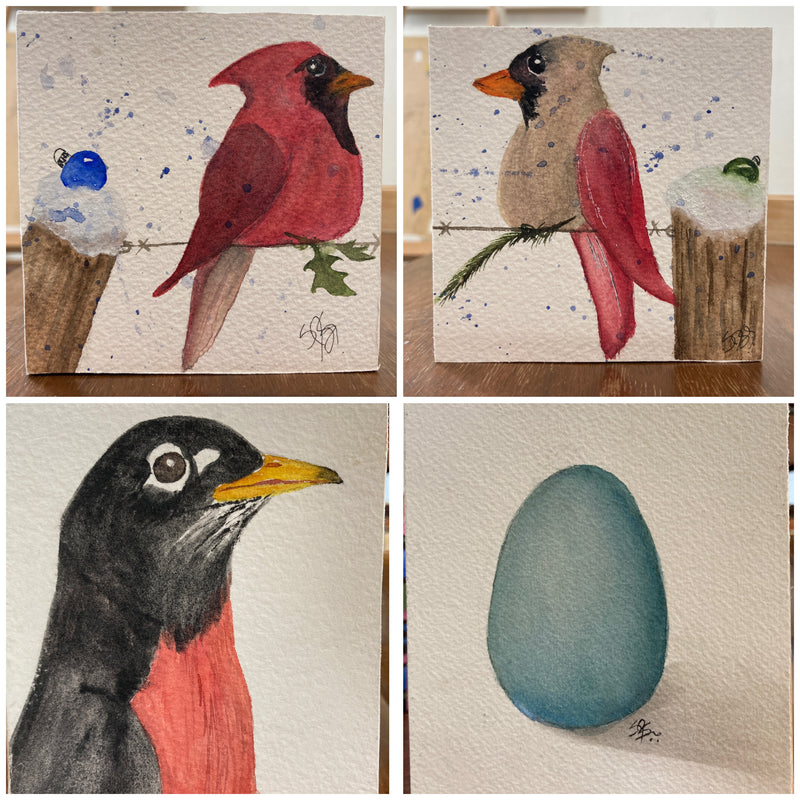 Two-Sided Watercolor Minis