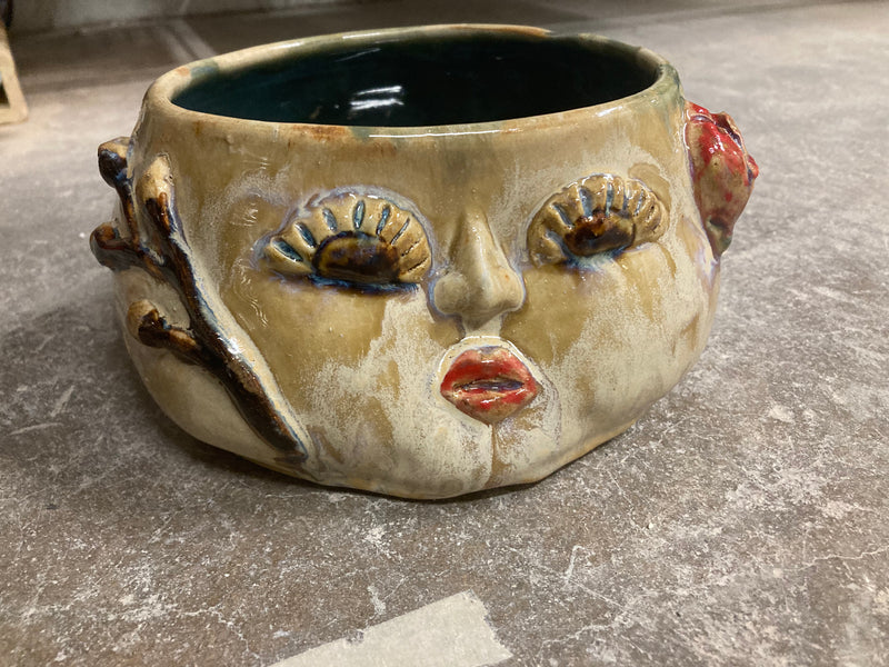 Goddess planter handcrafted pottery